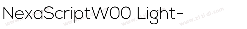 NexaScriptW00 Light字体转换
